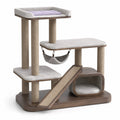 Árbol rascador de madera y sisal para gatos