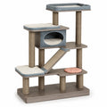 Árbol para Gatos de Madera con Rascadores de Sisal y Cojines