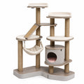 Árbol para Gatos de Madera y Sisal con Plataforma Beige