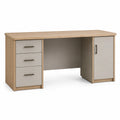Escritorio de madera con cajones y puerta de aglomerado 150x50x75 cm