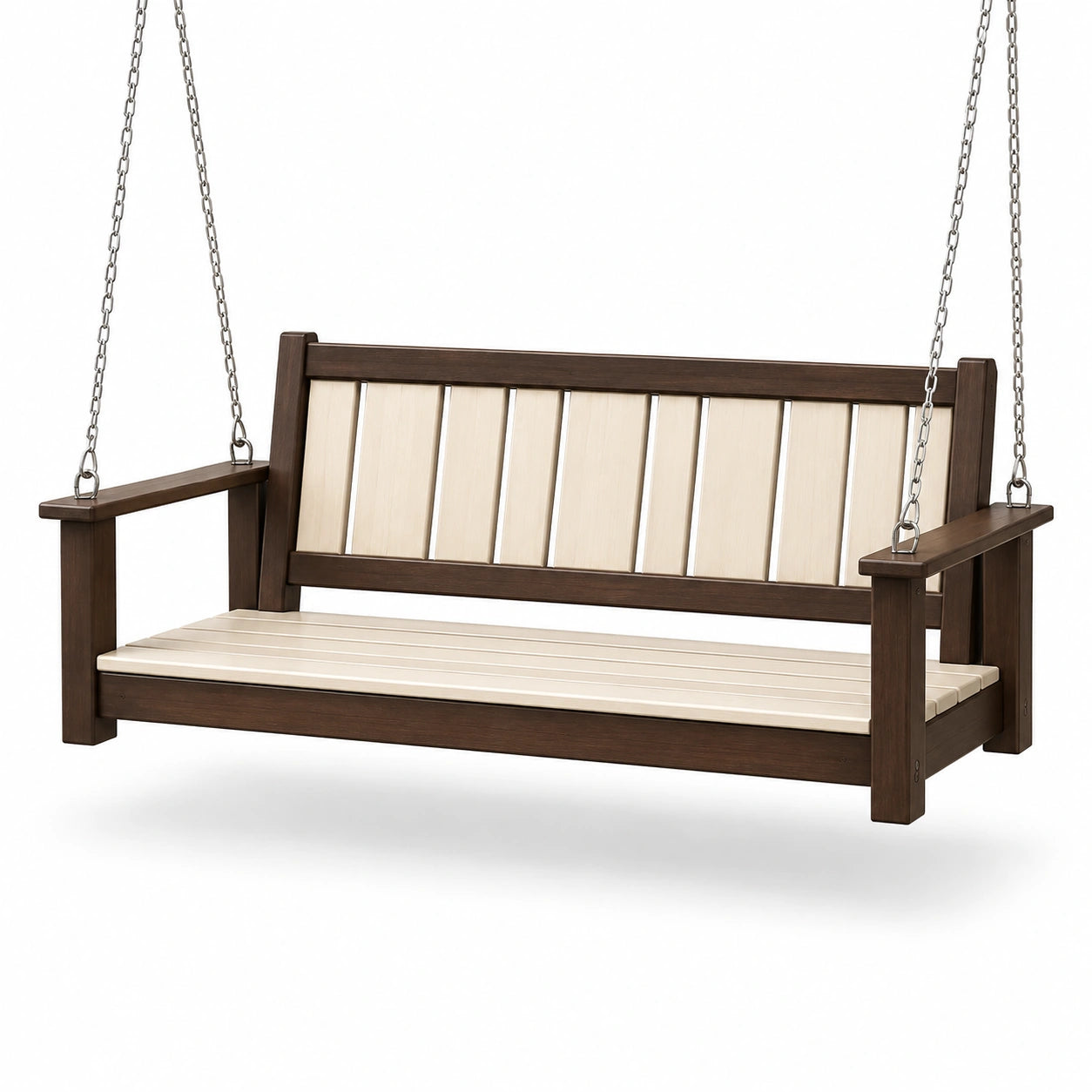 Columpio de Madera con Asiento de Polietileno Beige