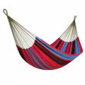 Hamaca de Algodón Rayas Rojo Azul 200x150 cm