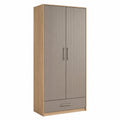 Armario de MDF con Dos Puertas y Cajón 180x80x50 cm