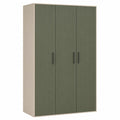 Armario de tres puertas de MDF Verde Oliva 200x120x60 cm