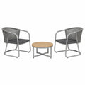 Conjunto de Sillas y Mesa de Exterior en Aluminio y Madera