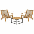 Conjunto de Muebles de Exterior de Teca y Acero